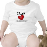 Personalized ' Hearts Daddy Baby Baby Bodysuits