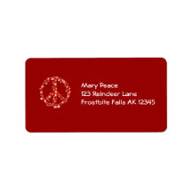 Personalized Holiday Peace Address Labels