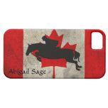 Personalized Horse Jumper Canada Flag iPhone Case iPhone 5 Covers
