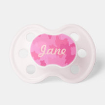 Personalized Hot Pink Camouflage Pacifier