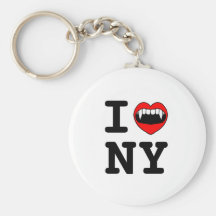 Personalized "I Vampire Bite (Place)" Keychain