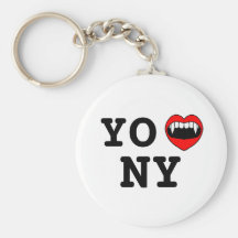 Personalized "I Vampire Bite (Place)" Keychain