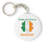 Personalized Irish Kiss Me I'm Barker keychains
