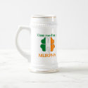 Personalized Irish Kiss Me I'm Murphy mugs