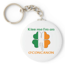 Personalized Irish Kiss Me I'm O'Concanon keychains