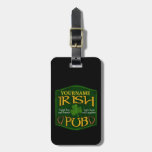 Personalized Irish Pub Sign Bag Tag