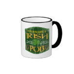 Personalized Irish Pub Sign Coffee Mugs