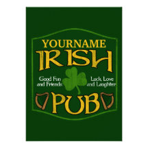 Personalized Irish Pub Sign Personalized Invitations