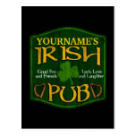Personalized Irish Pub Sign Postcard
