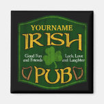 Personalized Irish Pub Sign Refrigerator Magnet