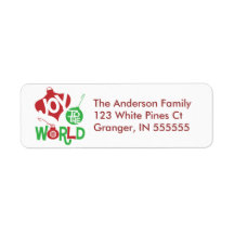 Personalized Joy to the World Address Labels