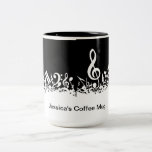 Personalized Jumbled Musical Notes Mug