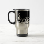 Personalized Jumbled Musical Notes Travel Mug
