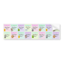 Personalized Kids Labels, Waterproof Baby Stickers Bumper Stickers