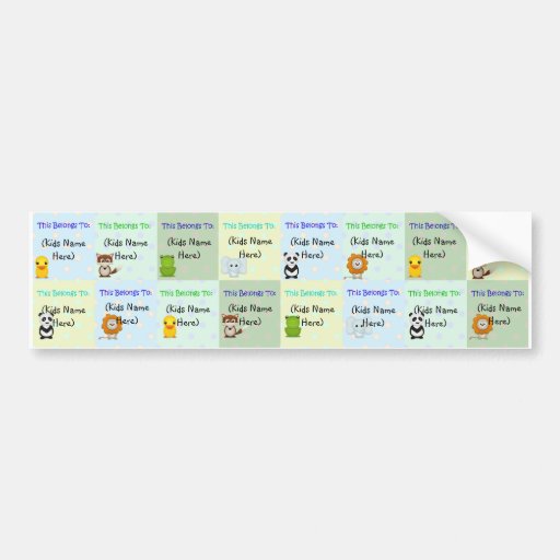 Personalized Kids Labels, Waterproof Baby Stickers Bumper Sticker