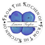 Personalized Kitchen Baking Stickers- Blueberries