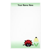 Personalized Ladybug Stationery