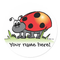 Personalized Ladybug Sticker stickers