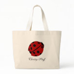 Personalized Ladybug Tote Bag