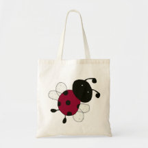 Personalized Ladybug tote bag