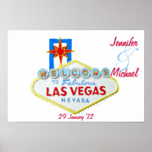 Personalized Las Vegas Commemorative Posters