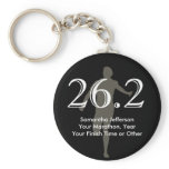 Personalized Marathon Runner 26.2 Keepsake Black keychains
