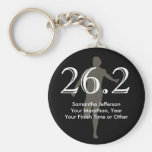 Personalized Marathon Runner 26.2 Keepsake Black Keychain