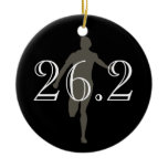 Personalized Marathon Runner 26.2 Keepsake Black ornaments