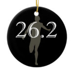 Personalized Marathon Runner 26.2 Keepsake Black ornaments