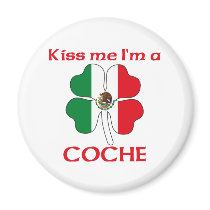 Personalized Mexican Kiss Me I'm Coche Fridge Magnets