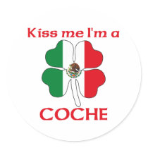 Personalized Mexican Kiss Me I'm Coche Sticker