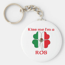 Personalized Mexican Kiss Me I'm Ros Keychains