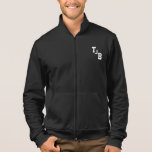 Personalized Monogram Dark Fleece Zip Jacket