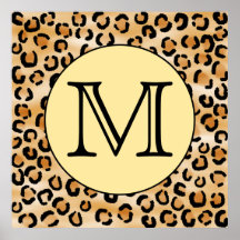 Personalized Monogram Leopard Print Pattern.