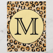 Personalized Monogram Leopard Print Pattern. Personalized Flyer