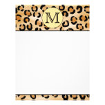 Personalized Monogram Leopard Print Pattern. Personalized Letterhead