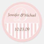 Personalized Monogrammed Wedding Favour Labels Round Stickers