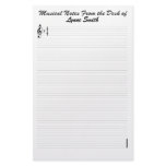 Personalized Musical Notes Stationery Design