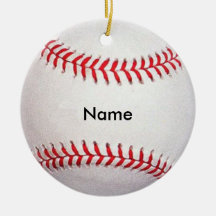 Personalized Name Baseball Christmas Ornament