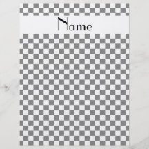Personalized name Black and white checkers Flyer