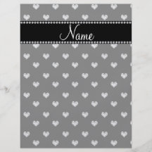 Personalized name black heart diamonds personalized flyer