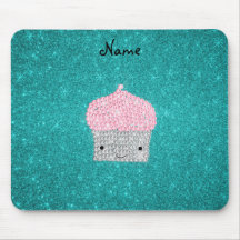 Personalized name bling cupcake diamonds mouse pad