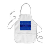 Personalized name blue diamonds aprons