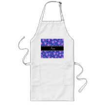 Personalized name Blue roses Aprons