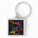 Personalized Name Colourful Collage Keychain keychains