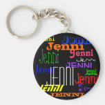Personalized Name Colourful Collage Keychain