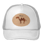 Personalized name cute camel brown polka dots hat