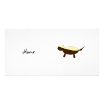 Personalized name Cute honey badger Picture Card