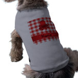 Personalized name cute octopus red checkers dog clothing