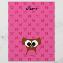 Personalized name cute owl flyer design